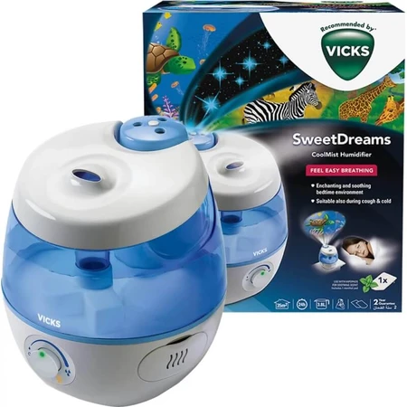 Vicks sweetdreams koele nevel - ultrasone luchtbevochtiger + beeldprojector