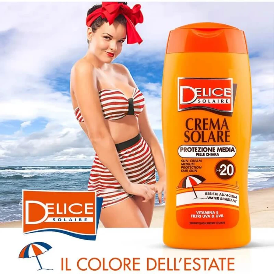 Delice Sunscreen medium protection light skin spf 20 250 ml