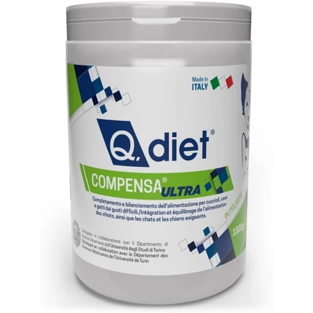 Q vet Q.diet kompensiert ultra - Ergänzungsfuttermittel für Hunde und Katzen 1 kg