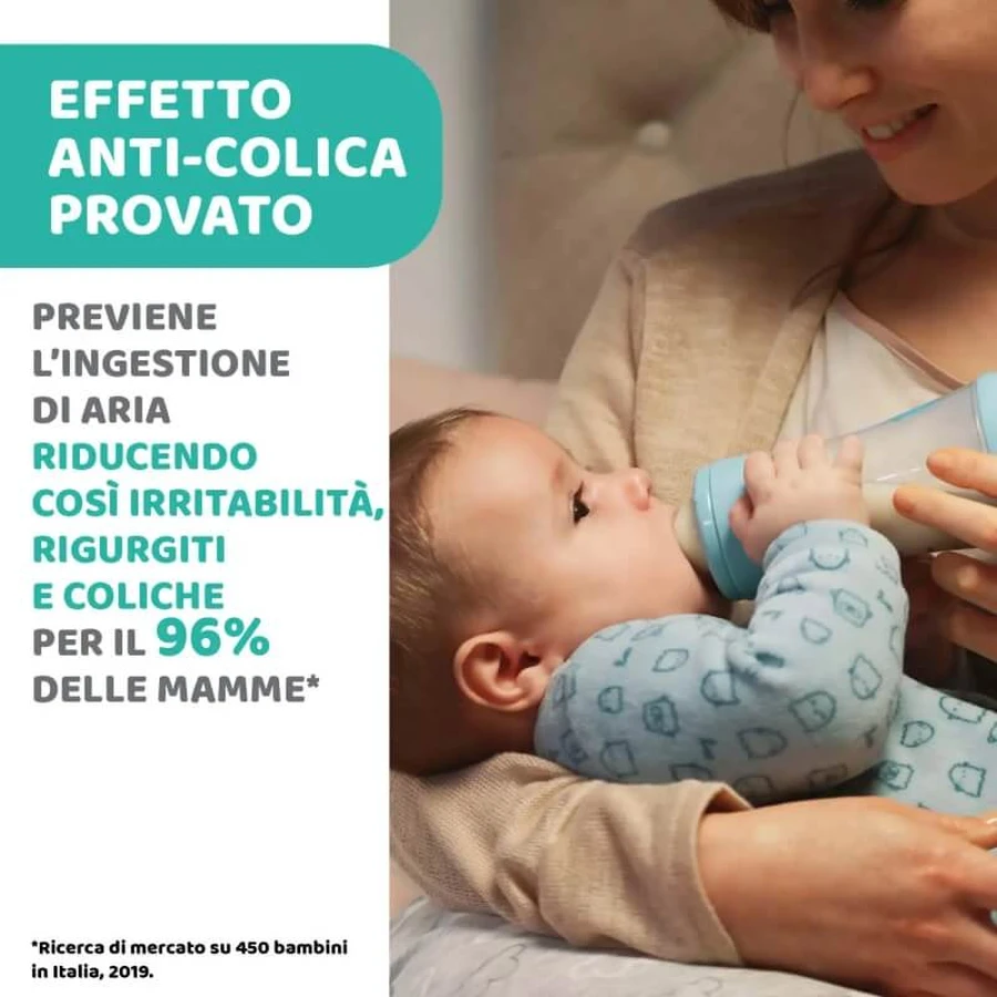 Chicco perfect 5 - biberon anti-colic cu flux lent 150 ml roz