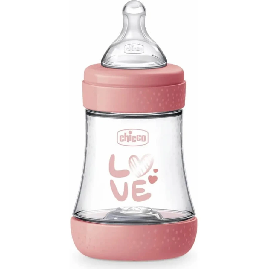 Chicco perfect 5 rosa - biberón flujo lento 150 ml