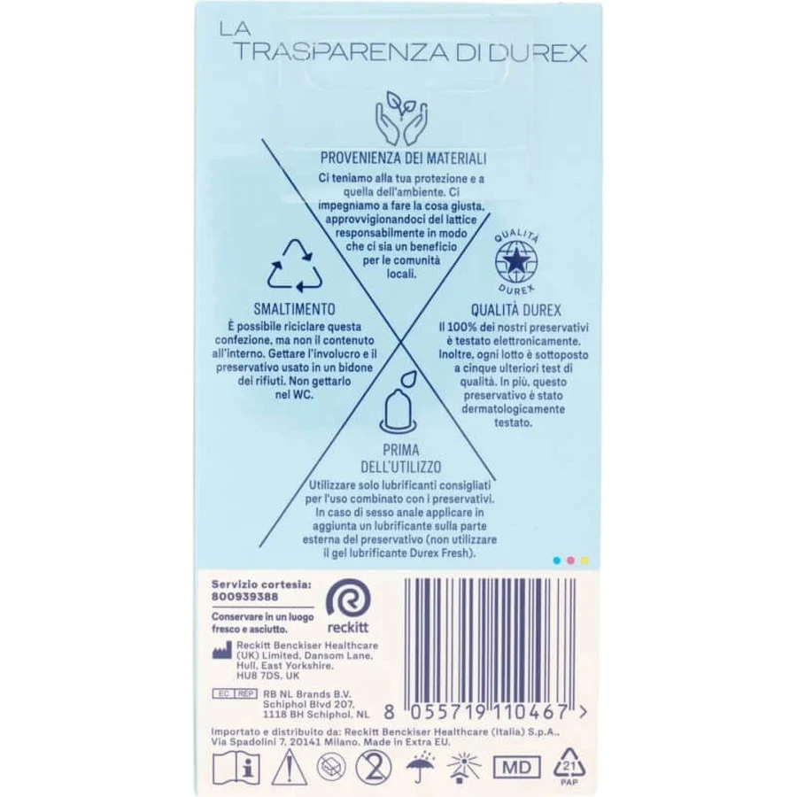 Durex settebello classic - 10 preservativos tight fit