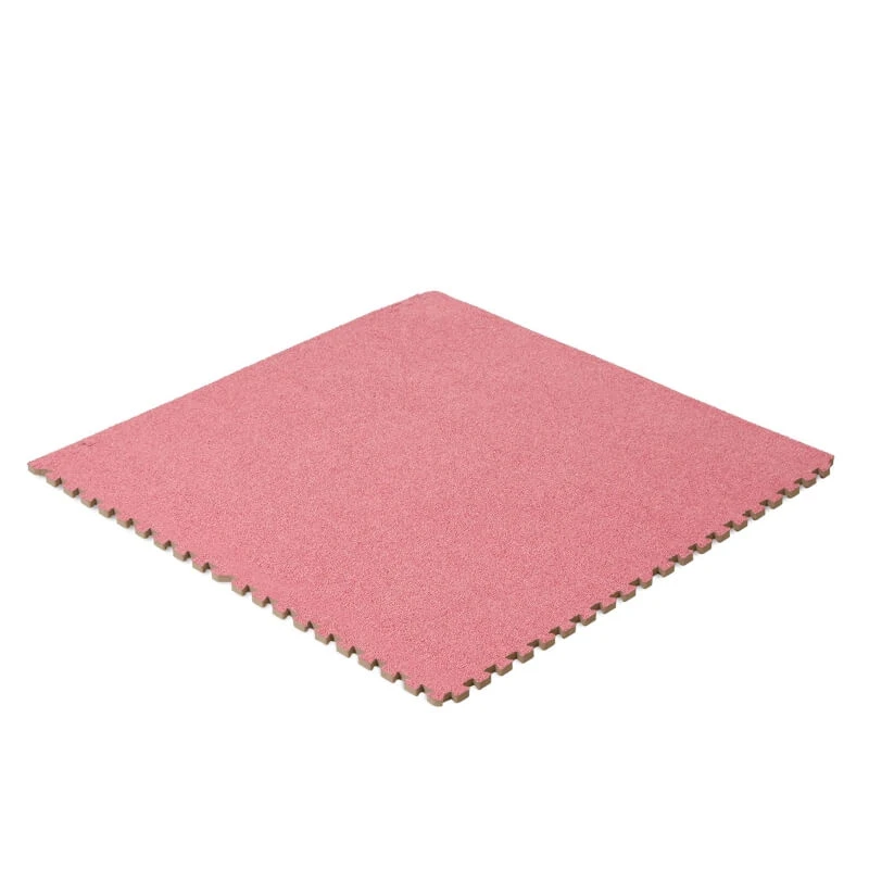 Kiokids Spielmatte - 4 Module rosa eva und Teppich 60x60 cm