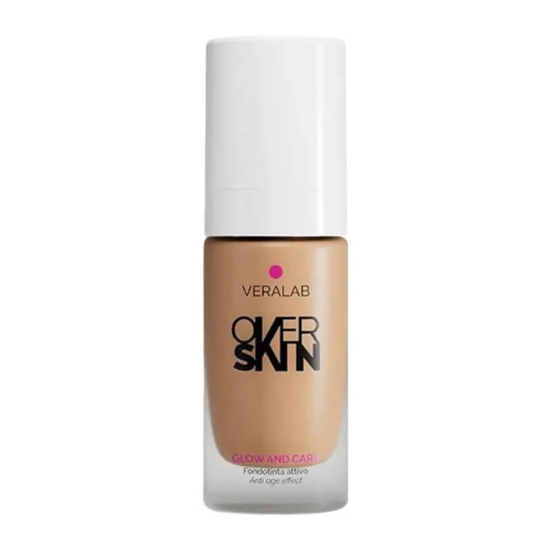 Veralab Overskin glow and care - aktive, glow und feuchtigkeitsspendende Foundation Nr. 09 nussig