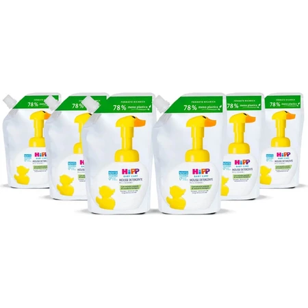 Mousse de curățare Hipp pentru piele sensibilă - 250 ml refill