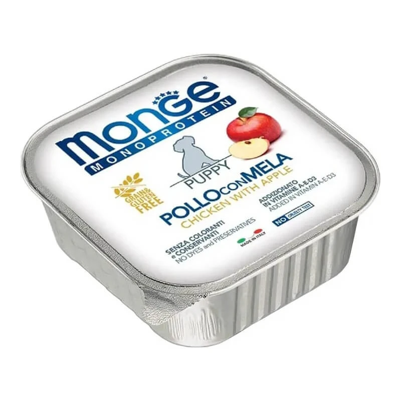 Monge Puppy Huhn mit Apfel - Nassfutter für Welpen 150 gr
