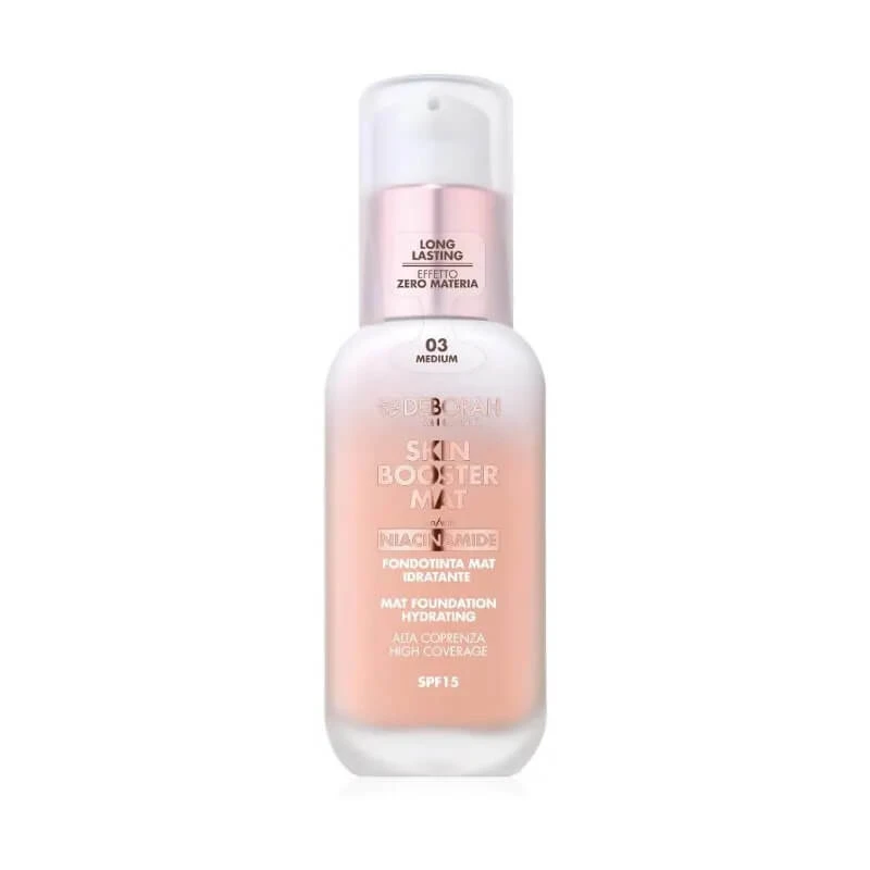 Deborah Skin booster mat spf 15 - feuchtigkeitsspendende matte Foundation - Nr. 03 mittel