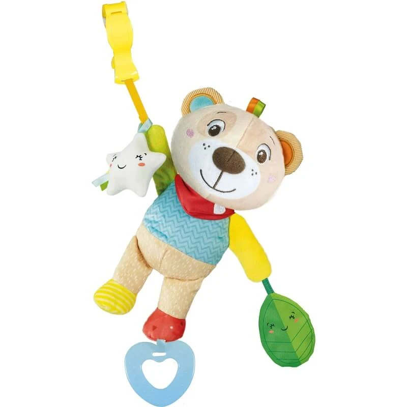Clementoni Easy-peasy Stoffbär - Plüschtier mit Anhängern