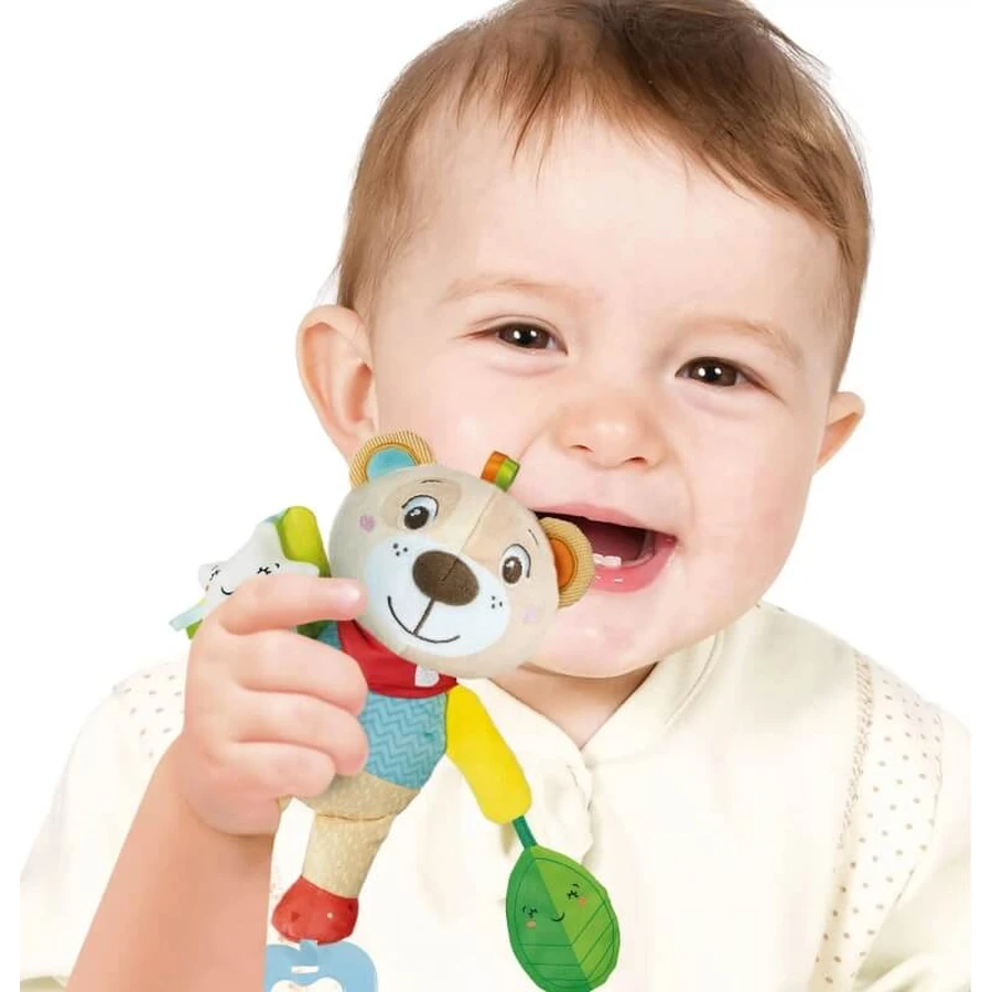 Clementoni Easy-peasy urs moale - jucărie moale cu pandantive