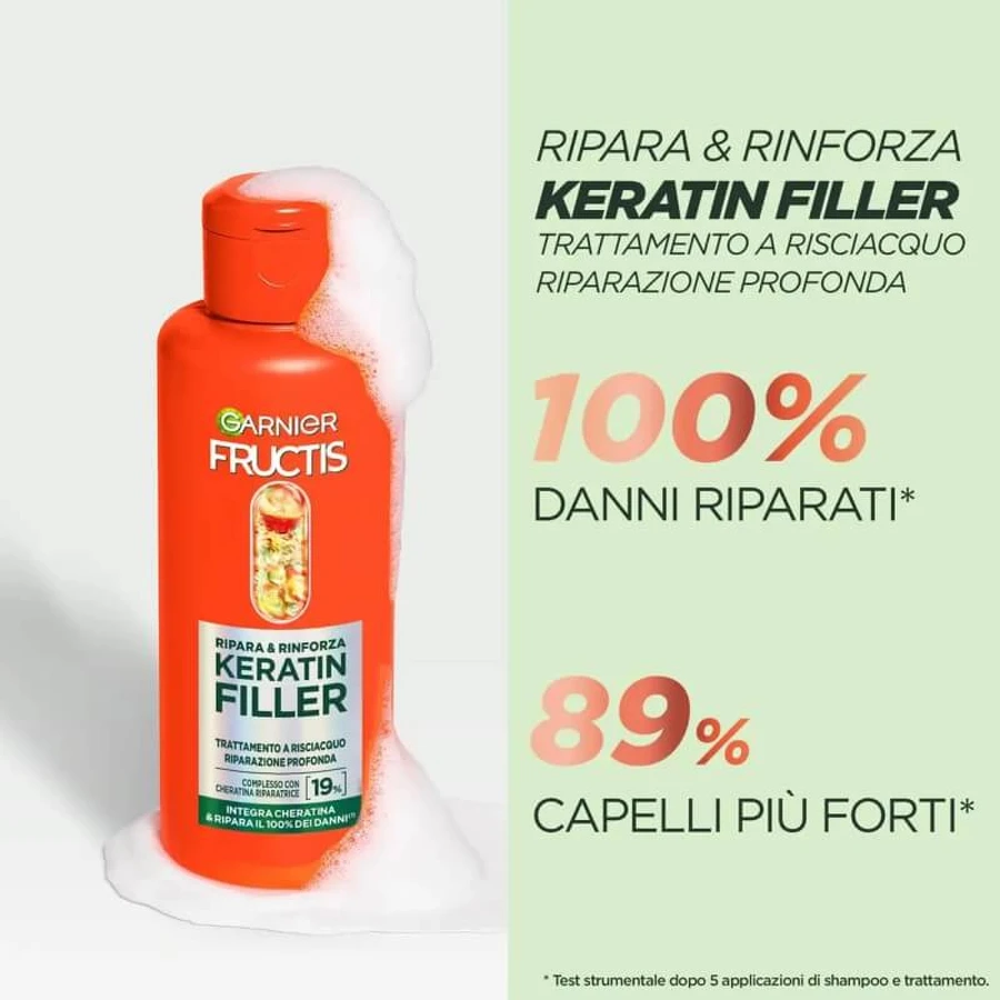 Fructis Naprawia i wzmacnia wypełniacz keratynowy - kuracja do włosów zniszczonych 200 ml: ceny i cechy