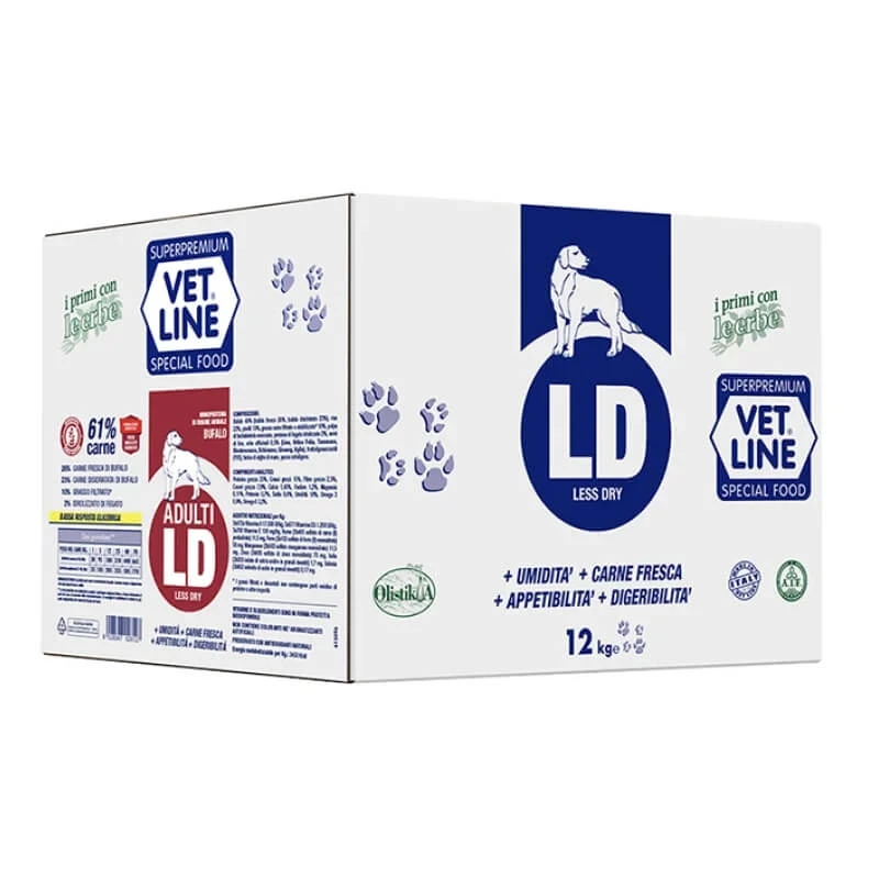 Vet line Ld adult Büffel - Alleinfuttermittel für ausgewachsene Hunde 12 kg