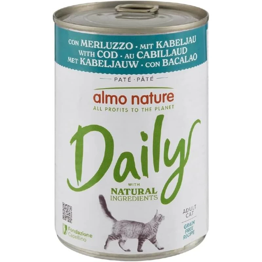 Almo nature Daily cat cod - hrană umedă completă pentru pisici adulte 400 g