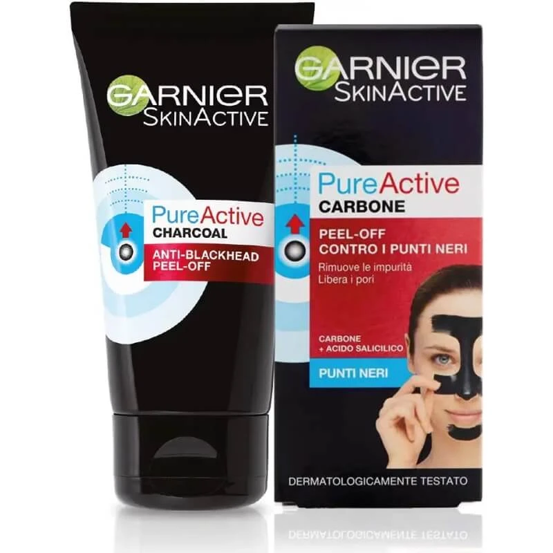 Garnier pure active - Peeling-Gel mit natürlicher Holzkohle 75 ml