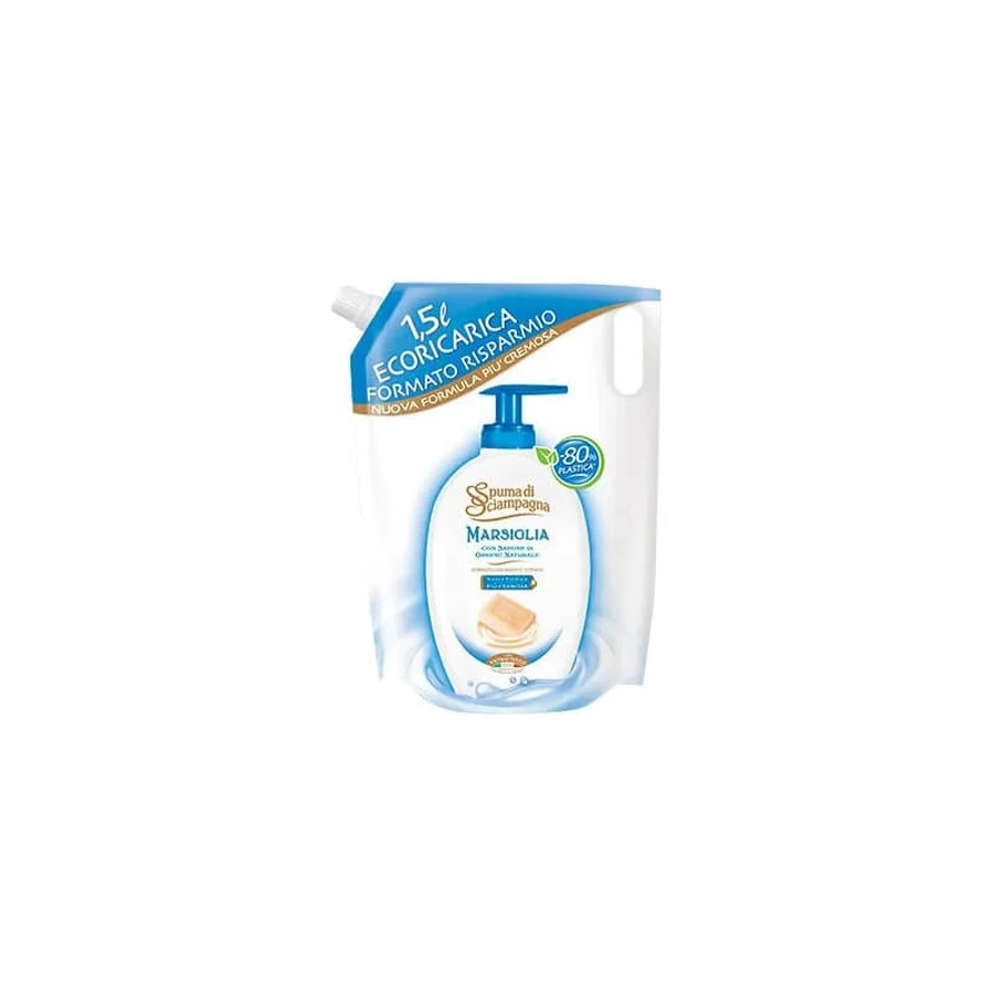 Spuma di sciampagna Ecoricarica lichid săpun de Marsilia 1.5 l