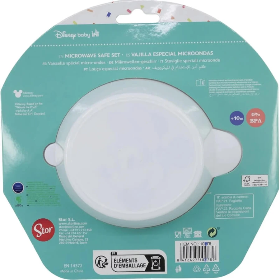 Stor Mickey mouse - set d'assiettes et de cuillères 10m+.
