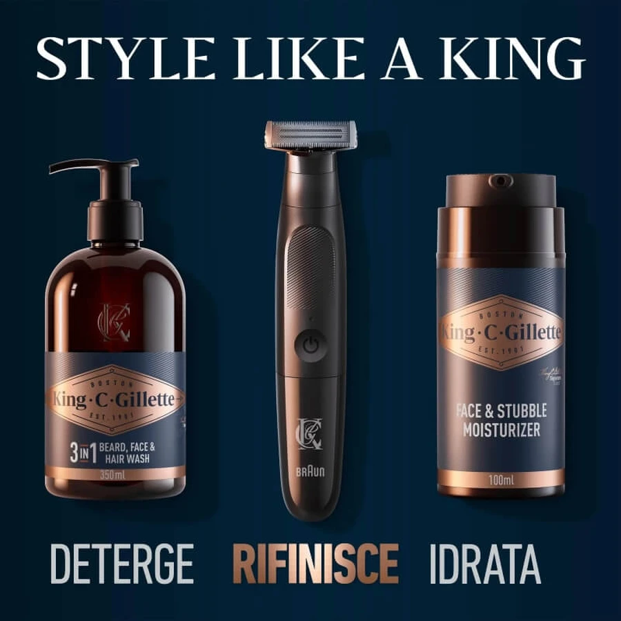 Gillette king c. gillette style master - trymer do brody z akcesoriami: ceny i cechy