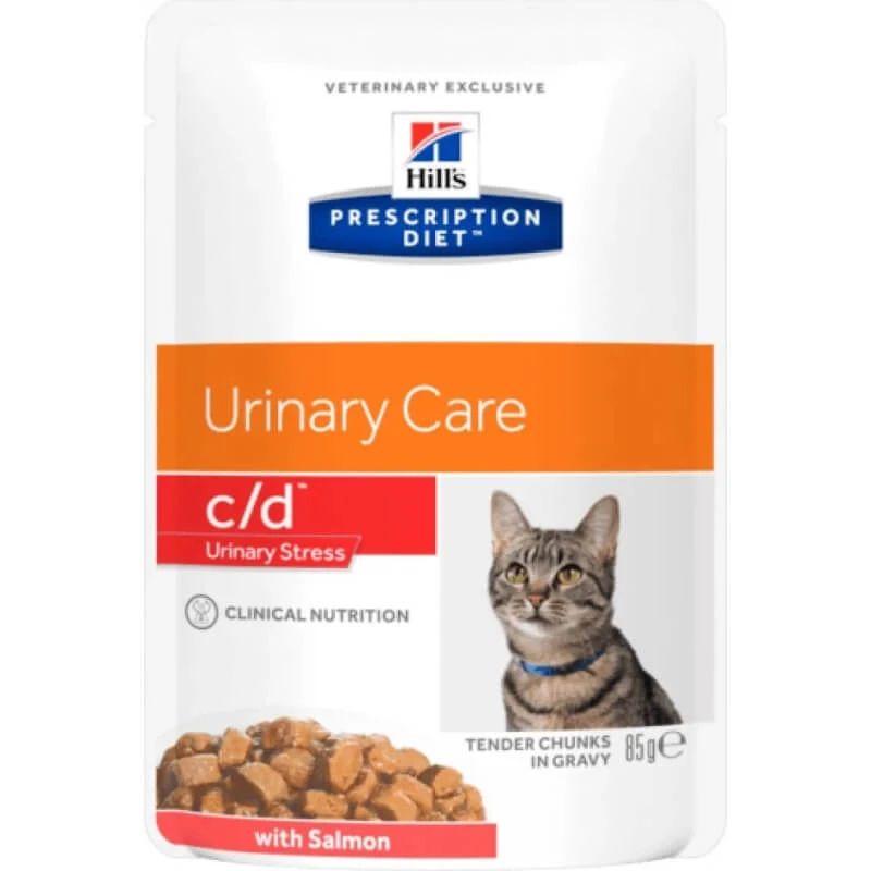 Hill's Prescription diet c/d urinary stress salmon - Nassfutter für Katzen 85 gr