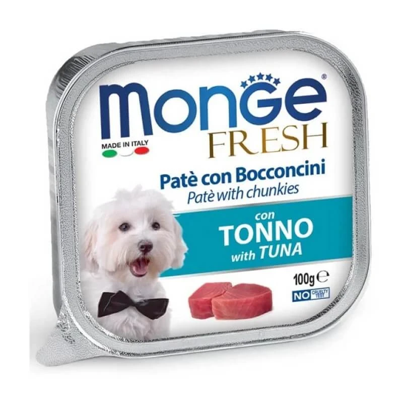 Monge Frischpastete mit Thunfischhäppchen - Futter für kleine Hunde 100 gr