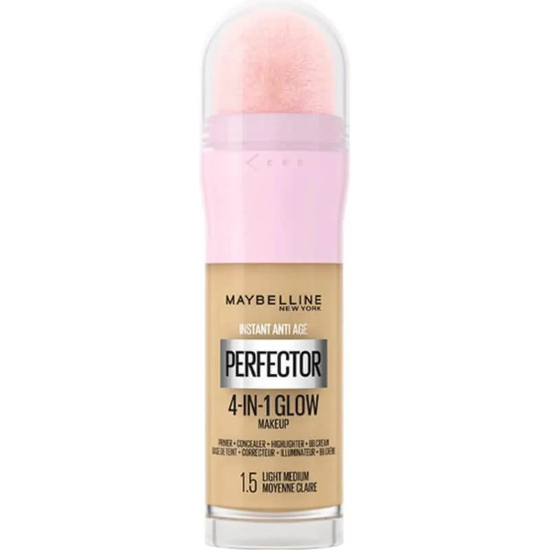 Maybelline Instant age rewind perfector 4-in-1 glow makeup - illuminating foundation - no. 1.5 leicht mittel