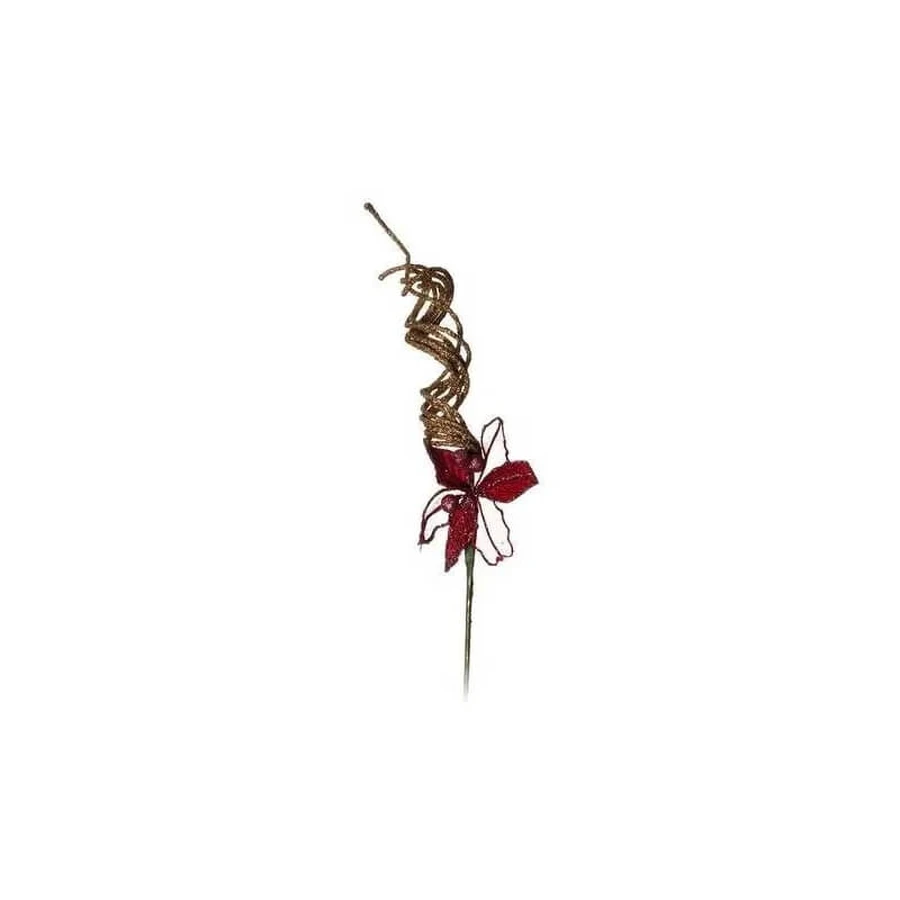 Dgs Weihnachtsdekoration außerhalb der Tür rot und gold floral pick