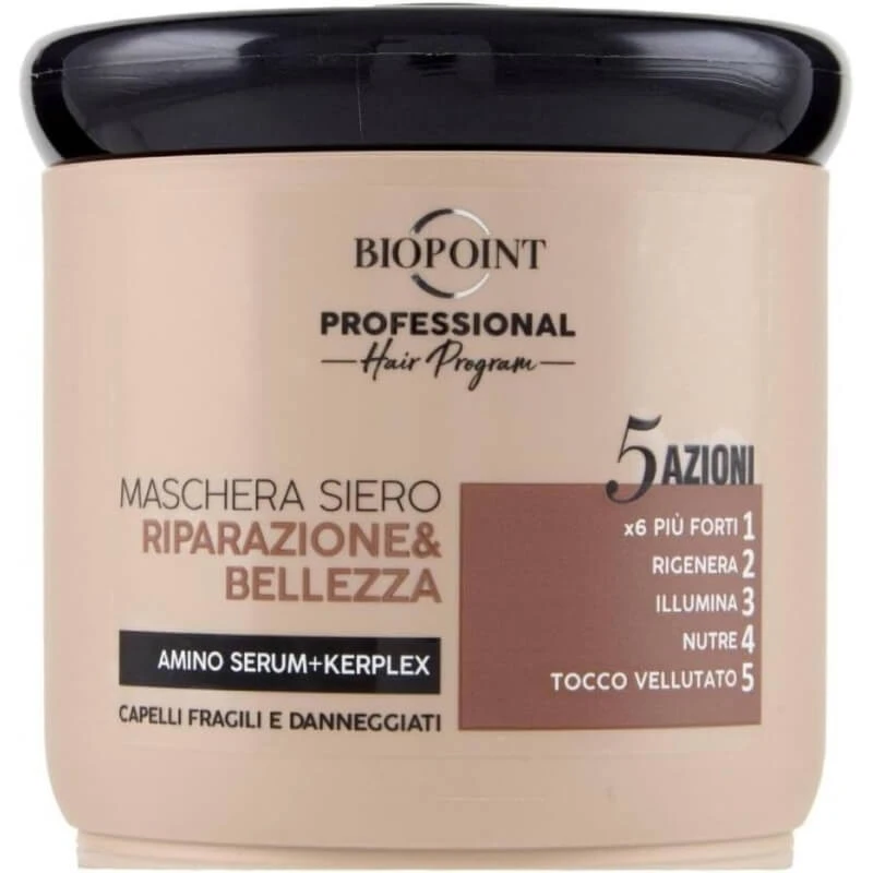 Biopoint Mask serum repair & beauty - Intensivbehandlung für sprödes und geschädigtes Haar 400 ml