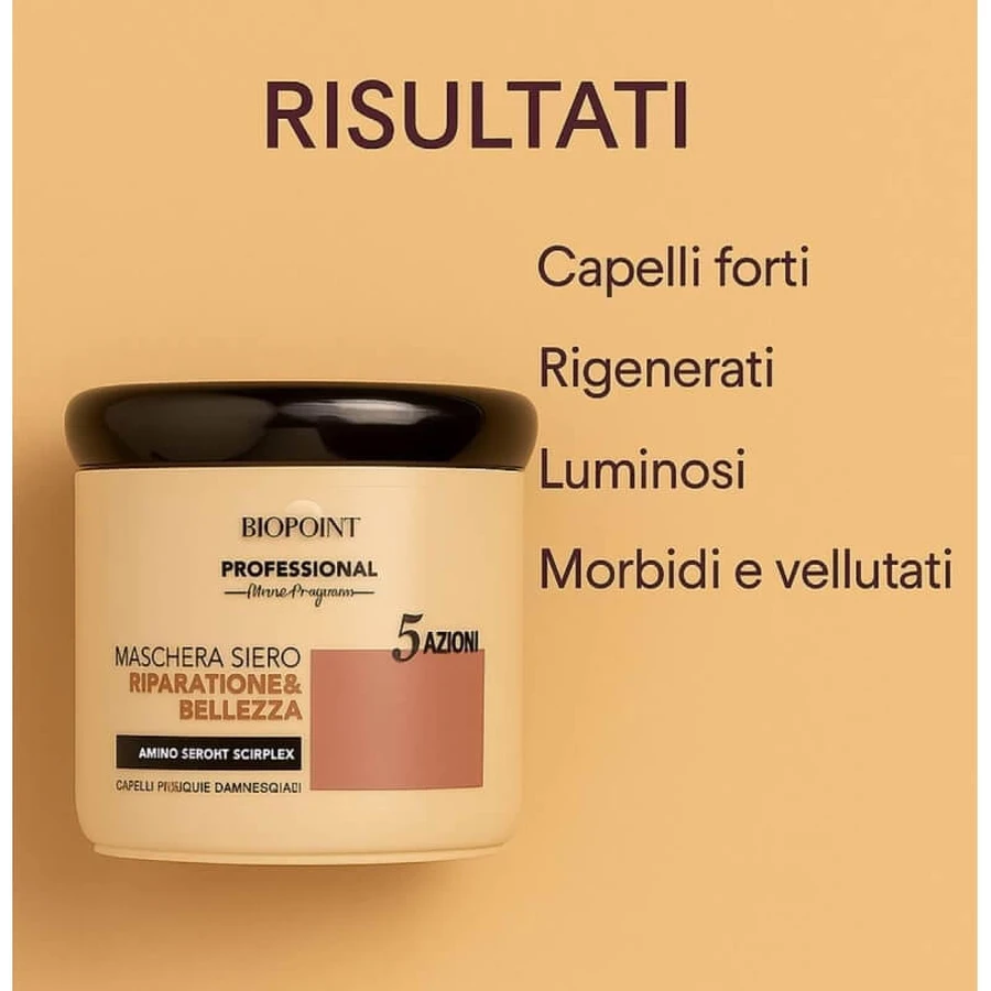 Biopoint Mask serum repair &amp; beauty - intensive treatment for brittle and damaged hair 400 ml