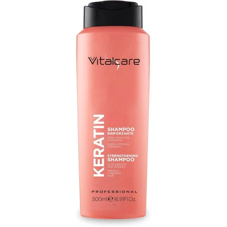 Vitalcare Keratine - versterkende en regenererende shampoo voor broos en gestrest haar 500 ml