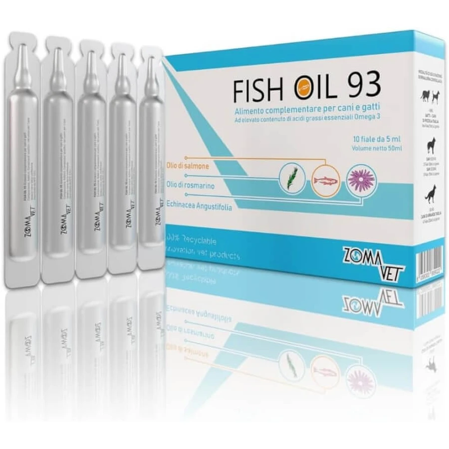 Zoma vet Zomavet aceite de pescado 93 salmón - alimento complementario para la inmunidad y la inflamación 10 viales 10 ml