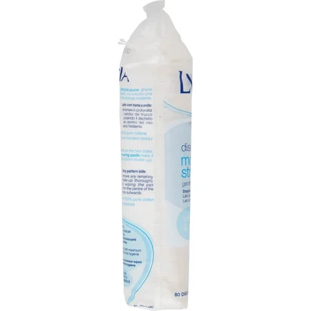 Lycia Tampons démaquillants en coton pour le visage et les yeux - 80 tampons