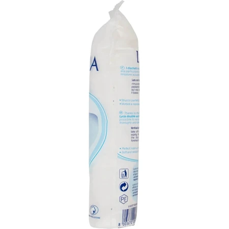 Lycia Tampons démaquillants en coton pour le visage et les yeux - 80 tampons