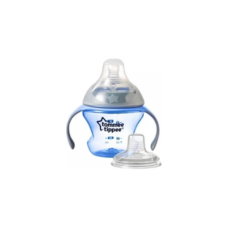 Tommee tippee Transition cup - Becher mit Sauger und Tülle 4m+ farblich sortiert