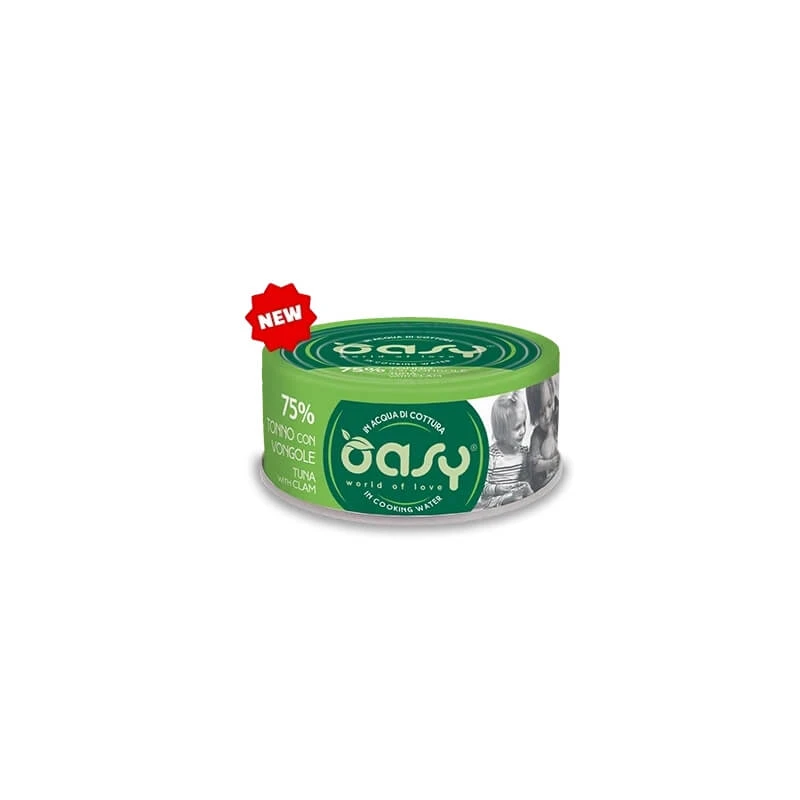 Oasy Wet cat more love Thunfisch mit Muscheln - Ergänzungsfuttermittel für ausgewachsene Katzen 70 gr