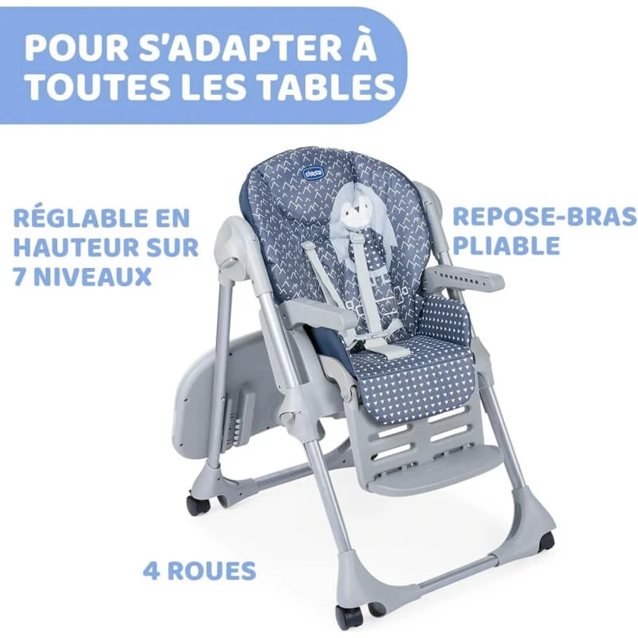 Chicco polly easy - seggiolone pappa - pinguin