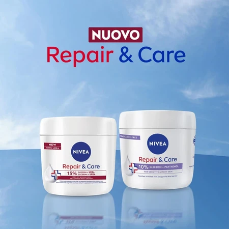 Nivea repair &amp; îngrijire 15&amp; glicerină + uree - cremă pentru piele foarte uscată și aspră 400 ml