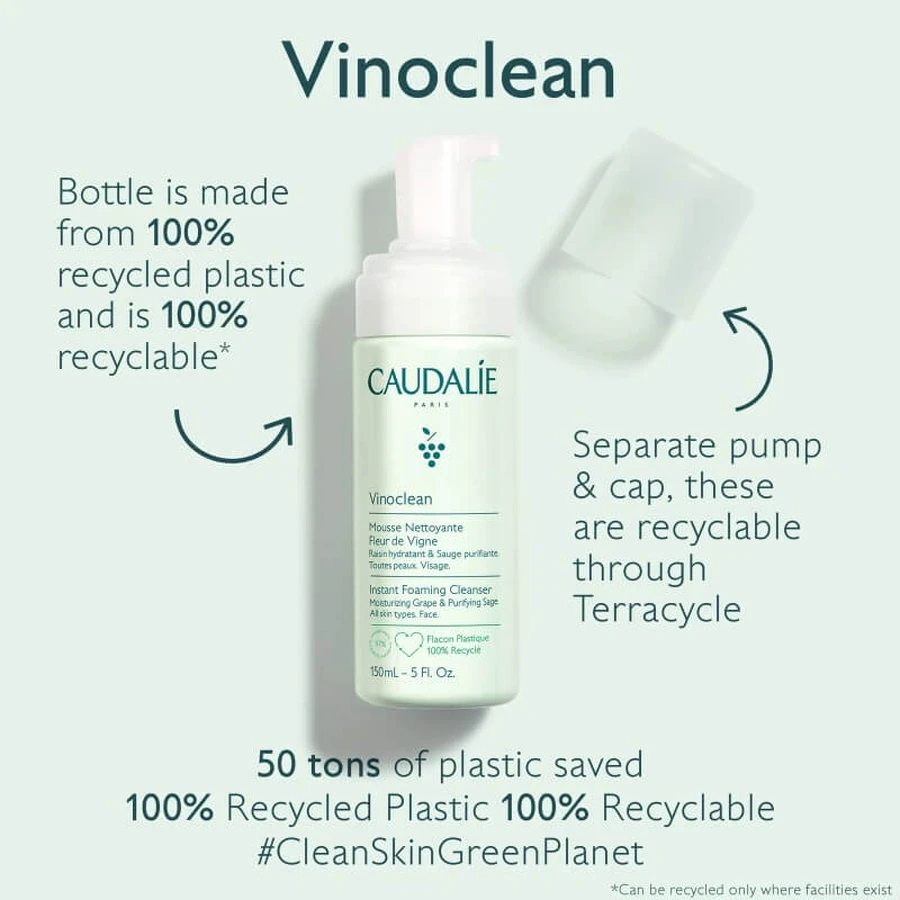 Caudalie Vinoclean - spumă de curățare cu flori de viță de vie 150 ml