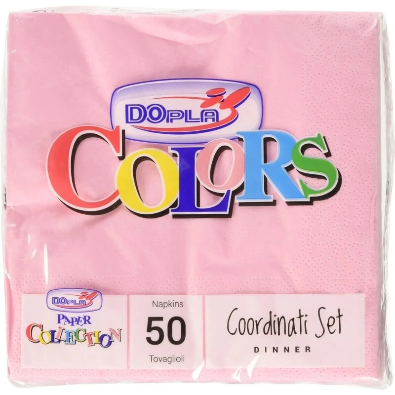 Dopla Servietten 33 x 33 rosa Farbe 2 Lagen 50 Tücher