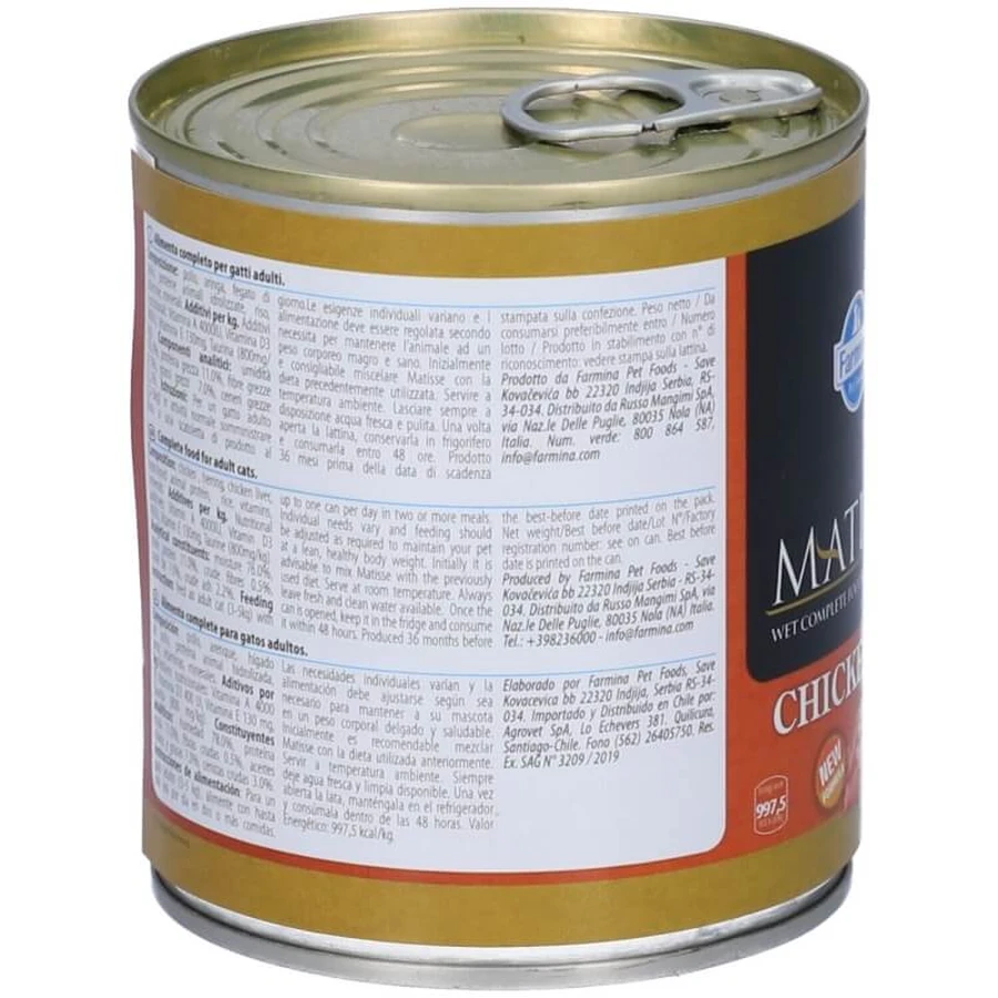 Farmina Matisse chicken mousse pollo - alimento completo per gatti adulti 300 gr