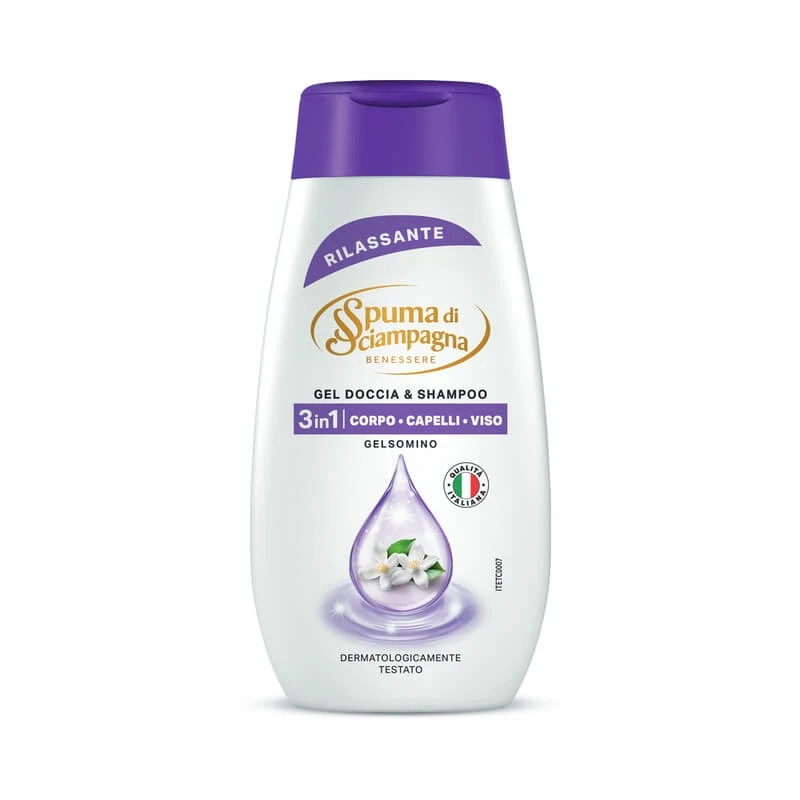 Jasmine Shampagne Mousse - entspannendes 3-in-1 Duschgel & Shampoo 250 ml