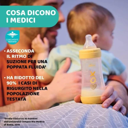 Chicco perfect 5 - biberon cu debit lent 150 ml - galben