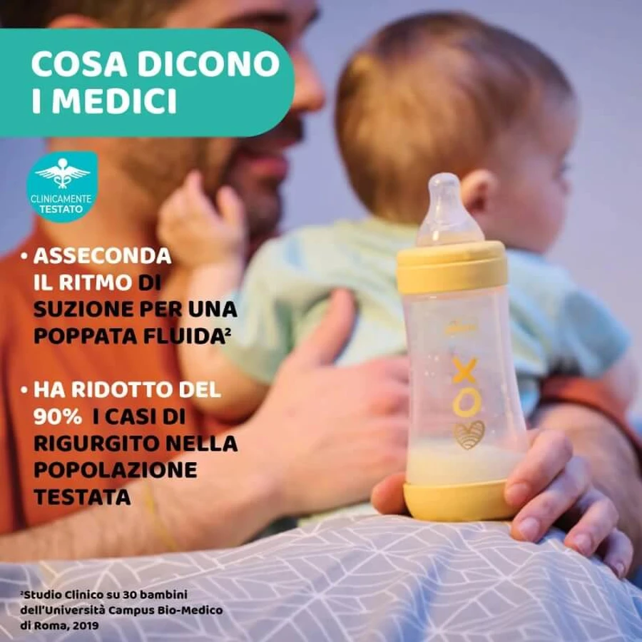 Chicco perfect 5 - biberon cu debit lent 150 ml - galben
