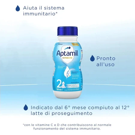 Aptamil Nutribiotik 2 - płynne mleko następne 6-12m butelka 500 ml: ceny i cechy