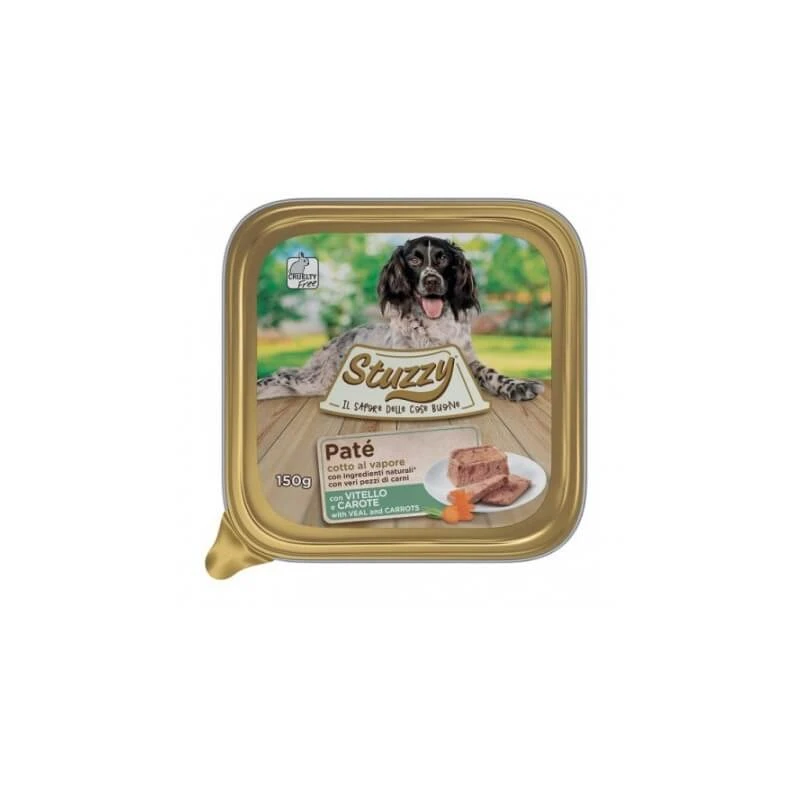 Stuzzy Paté classic Kalbfleisch und Karotten - Alleinfuttermittel für Hunde 150 gr