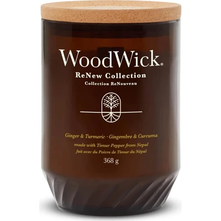 Woodwick Renew collection ginger &amp ; tumeric - grande bougie 368 g