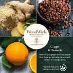 Woodwick Renew collection ginger &amp ; tumeric - grande bougie 368 g