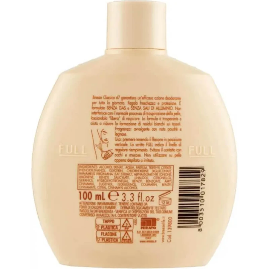 Breeze Classico 67 - deodorante squeeze 100 ml