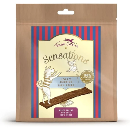 Terra canis Sensations jolly jerkies cal - gustări pentru câini cu sensibilități alimentare 90 g