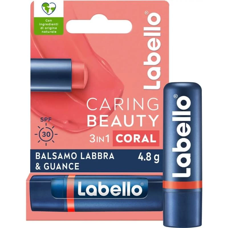 Labello pflegende Schönheit spf30 - Lippen & Wangenbalsam 3in1 - Koralle