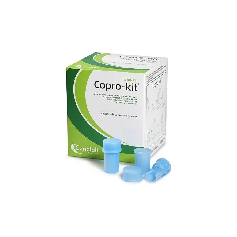 Candioli Copro Kit - 50 Einwegröhrchen für die Entnahme von Stuhlproben und die koprologische Untersuchung für den tierärztlichen Gebrauch