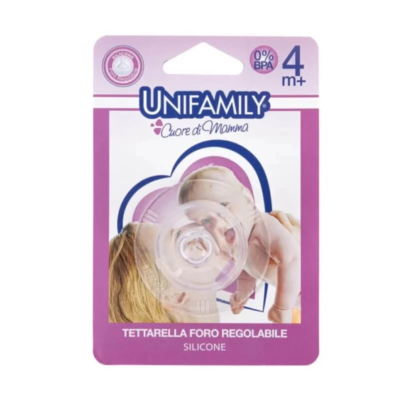 Unifamily Silikon-Sauger mit verstellbarem Loch 4 Monate +