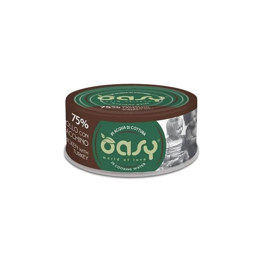 Oasy Wet cat more love pui cu curcan - hrană complementară pentru pisici adulte 70 g